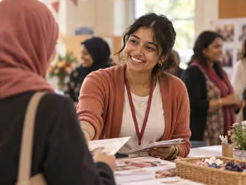 Women meeting together in their community.